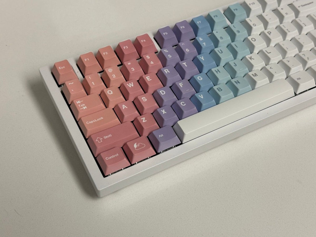 Cute Rainbow Starry Dream Gradient Keycap Set