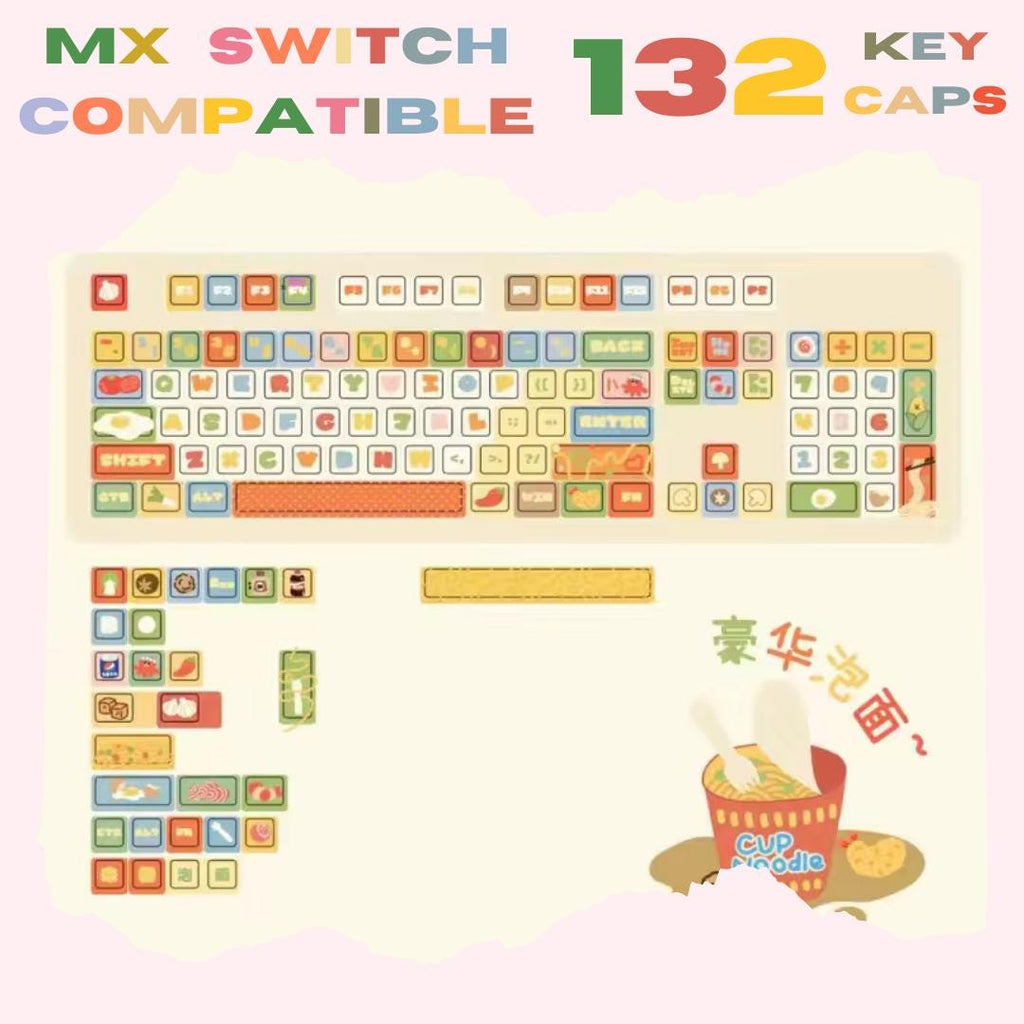Cute Ramen Food Theme Artisan Keycap Set
