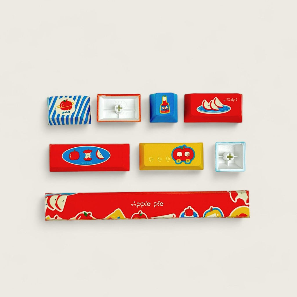 Cute Red Apple Pie Theme Keycap Set