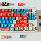 Cute Red Apple Pie Theme Keycap Set