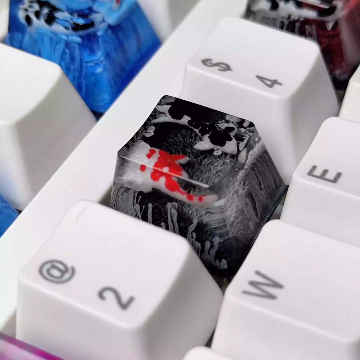 Cute Resin Epoxy Artisan Zen Pond Keycap