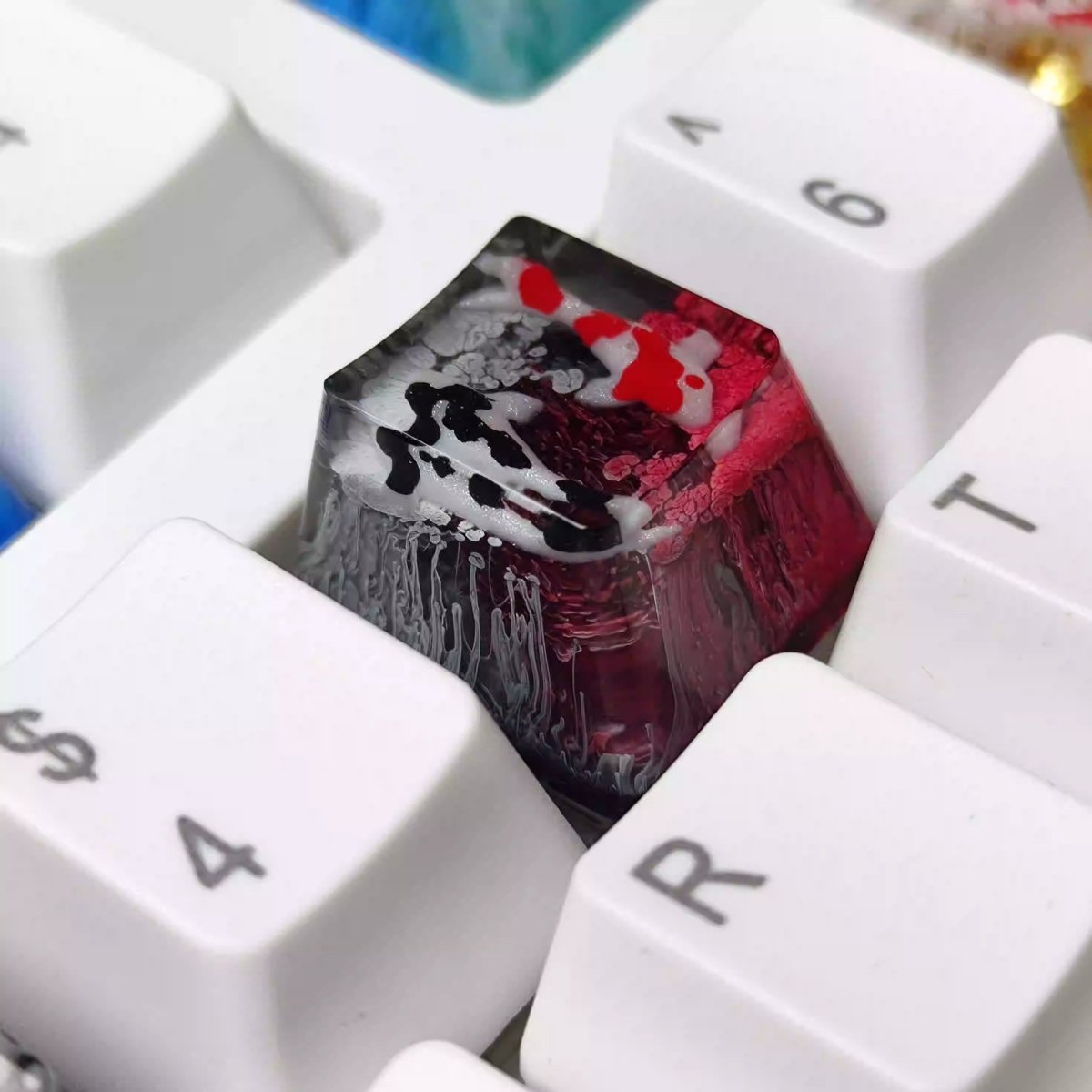 Cute Resin Epoxy Artisan Zen Pond Keycap