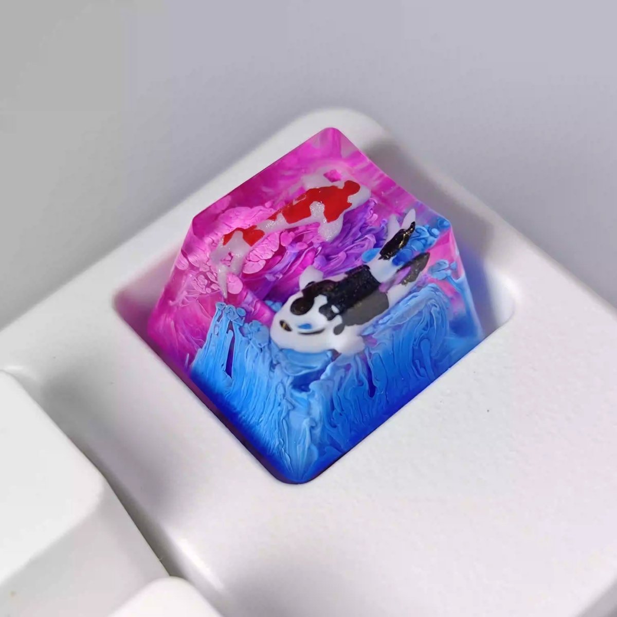 Cute Resin Epoxy Artisan Zen Pond Keycap