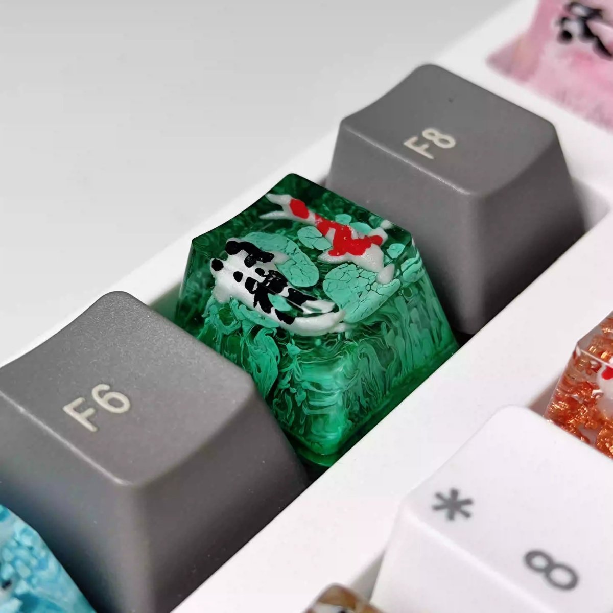 Cute Resin Epoxy Artisan Zen Pond Keycap