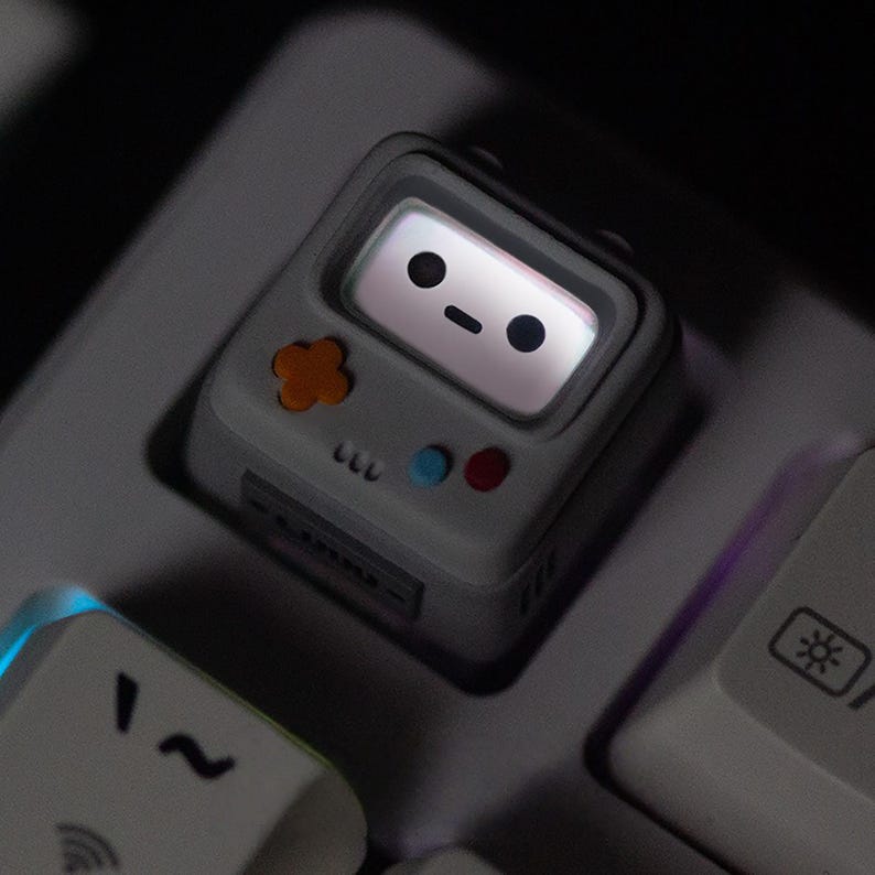 Cute Retro Arcade Artisan Resin Keycap - Shine-through