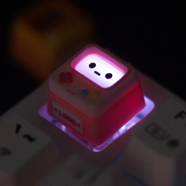 Cute Retro Arcade Artisan Resin Keycap - Shine-through