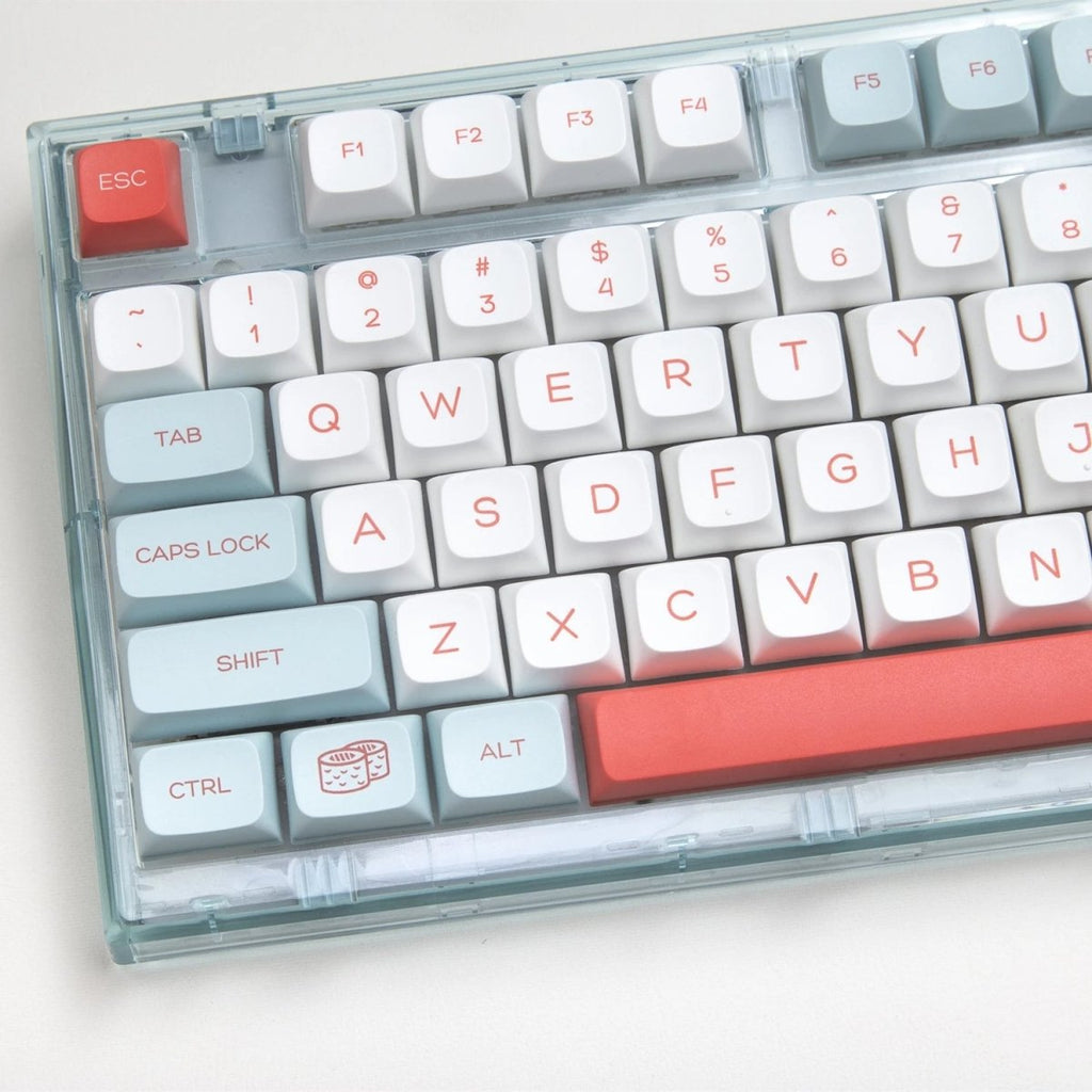 Cute Salmon Sushi Theme PBT XDA Keycap Set