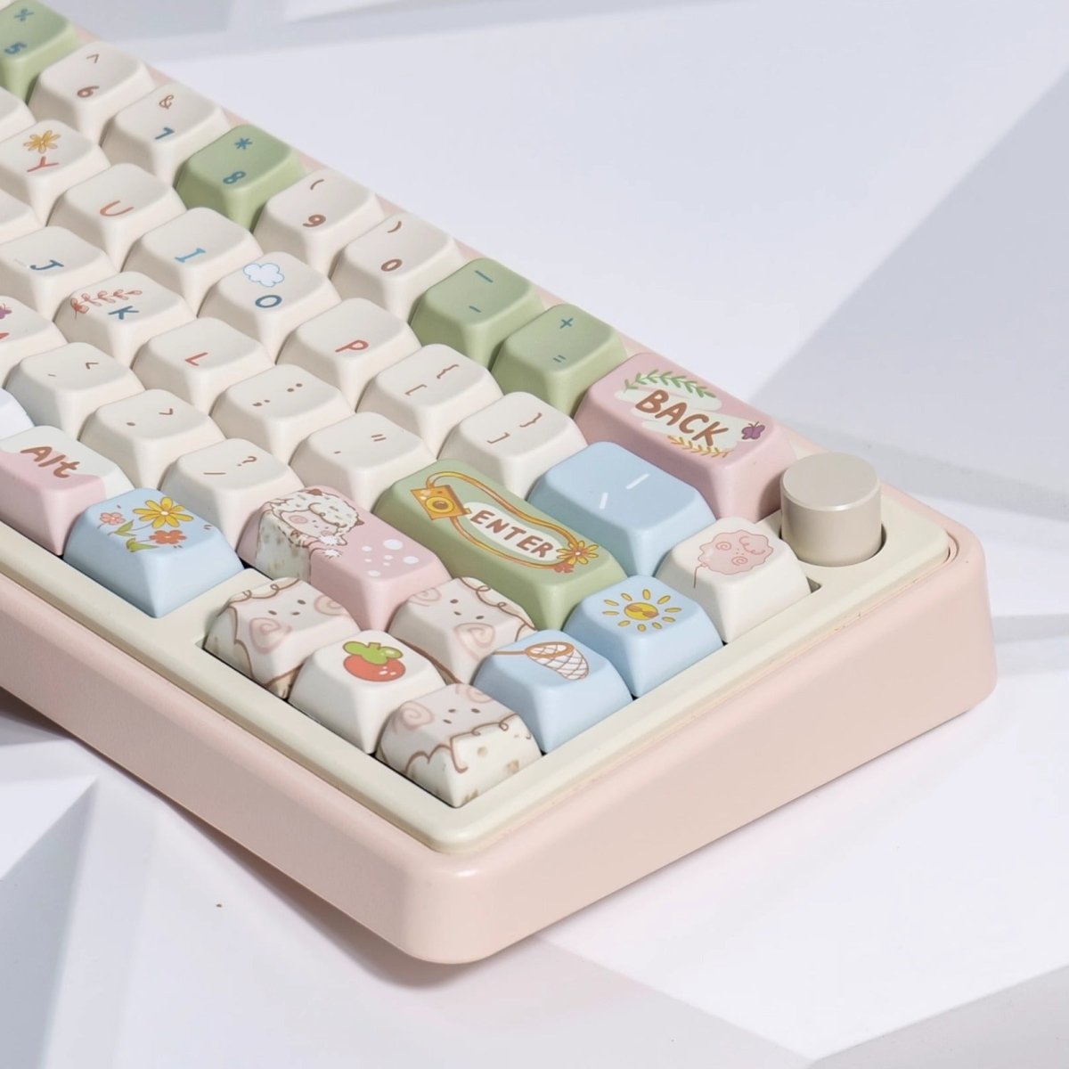 Cute Sheep Picnic Theme Animal Keycap Set