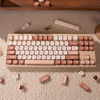 Cute Sleek Brown MOA PBT Keycap Set