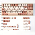 Cute Sleek Brown MOA PBT Keycap Set