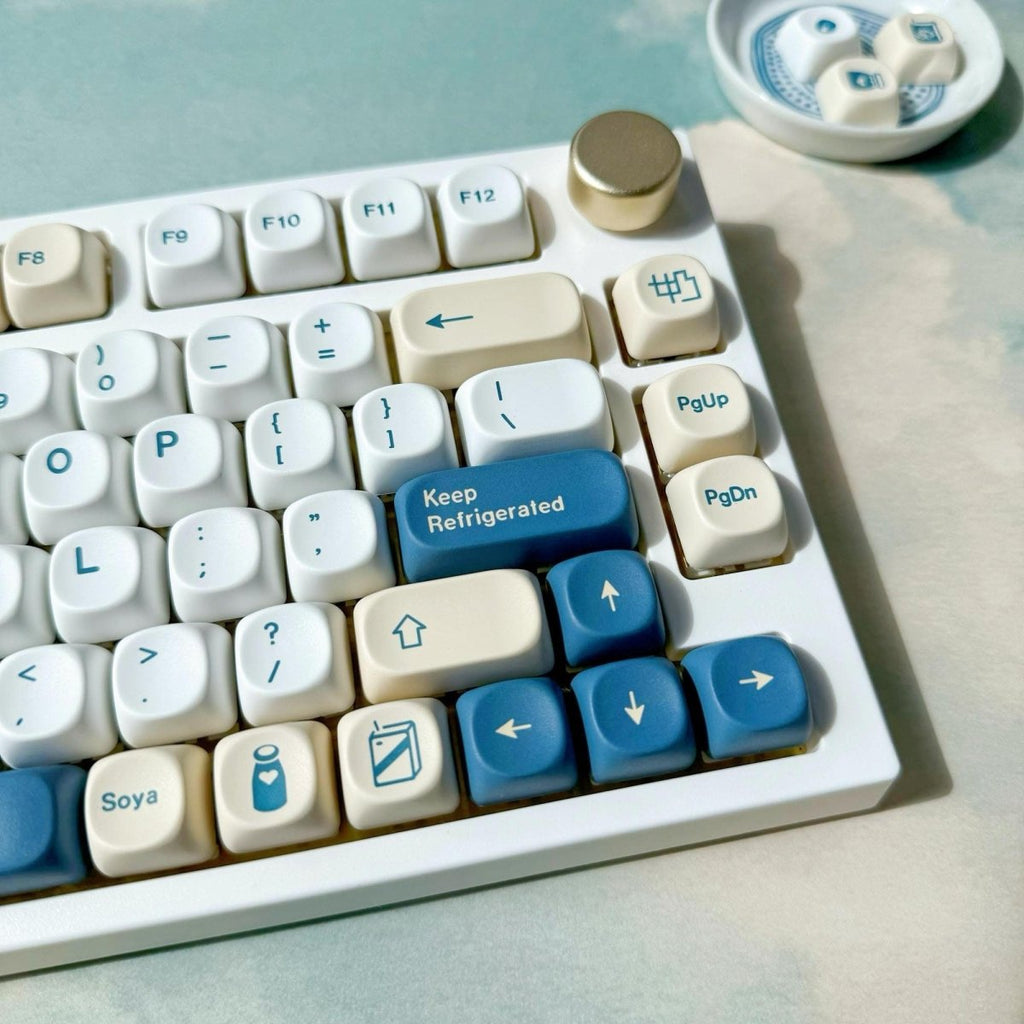 Cute Soy Milk Theme Keycap Set