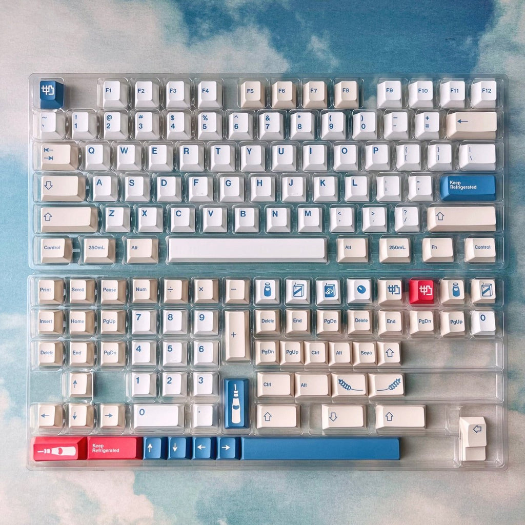 Cute Soy Milk Theme Keycap Set