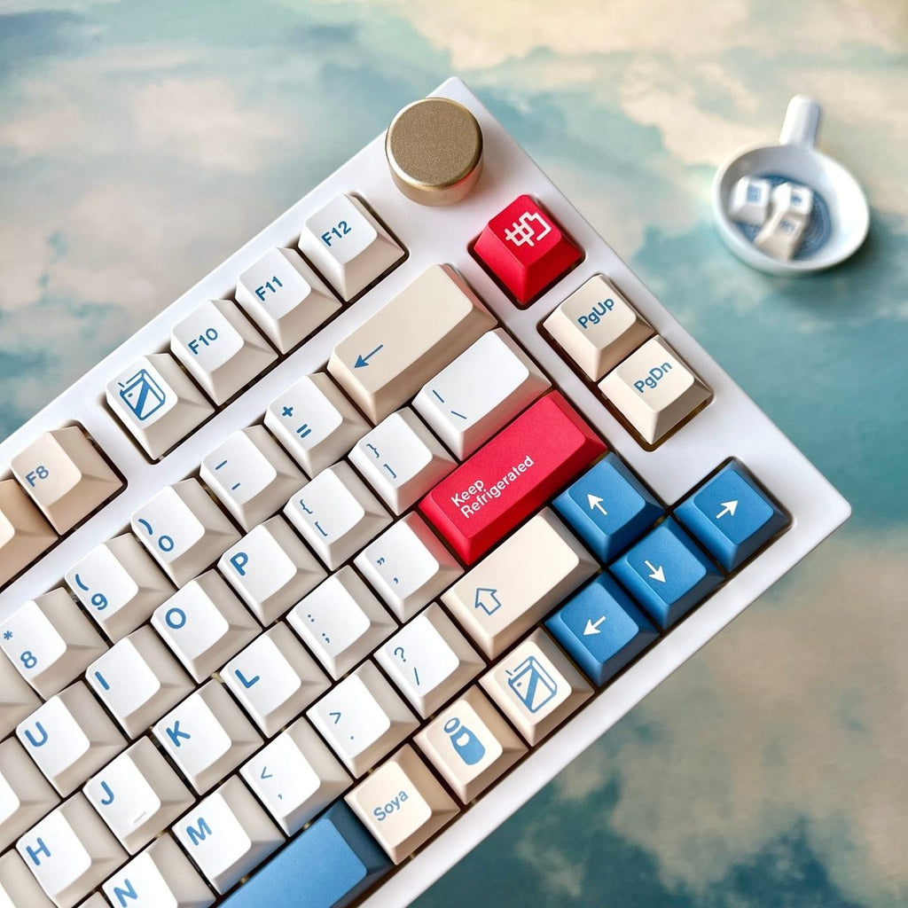 Cute Soy Milk Theme Keycap Set