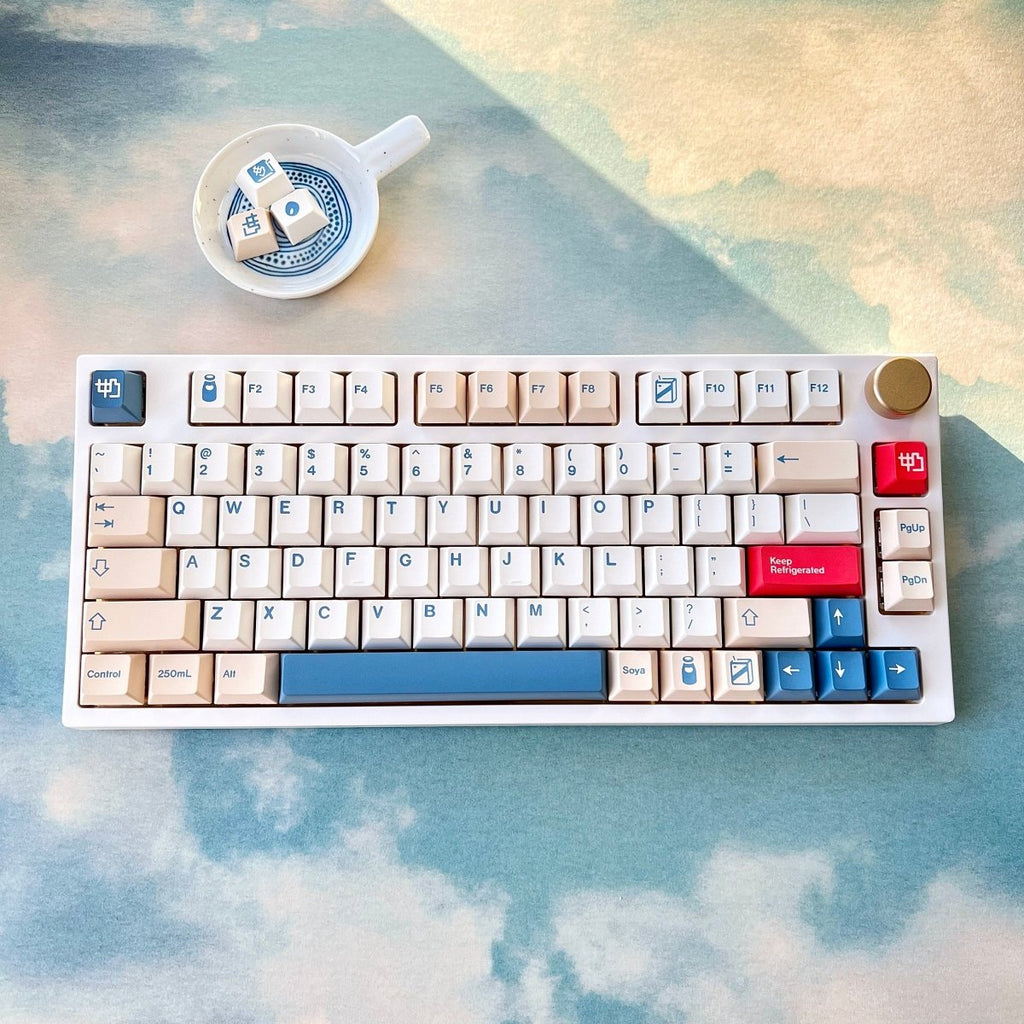 Cute Soy Milk Theme Keycap Set