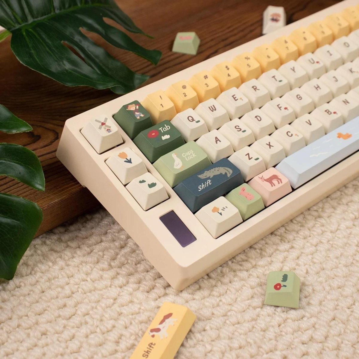Cute Spring Pasture Theme Artisan Keycap Set