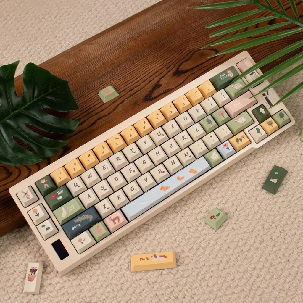 Cute Spring Pasture Theme Artisan Keycap Set