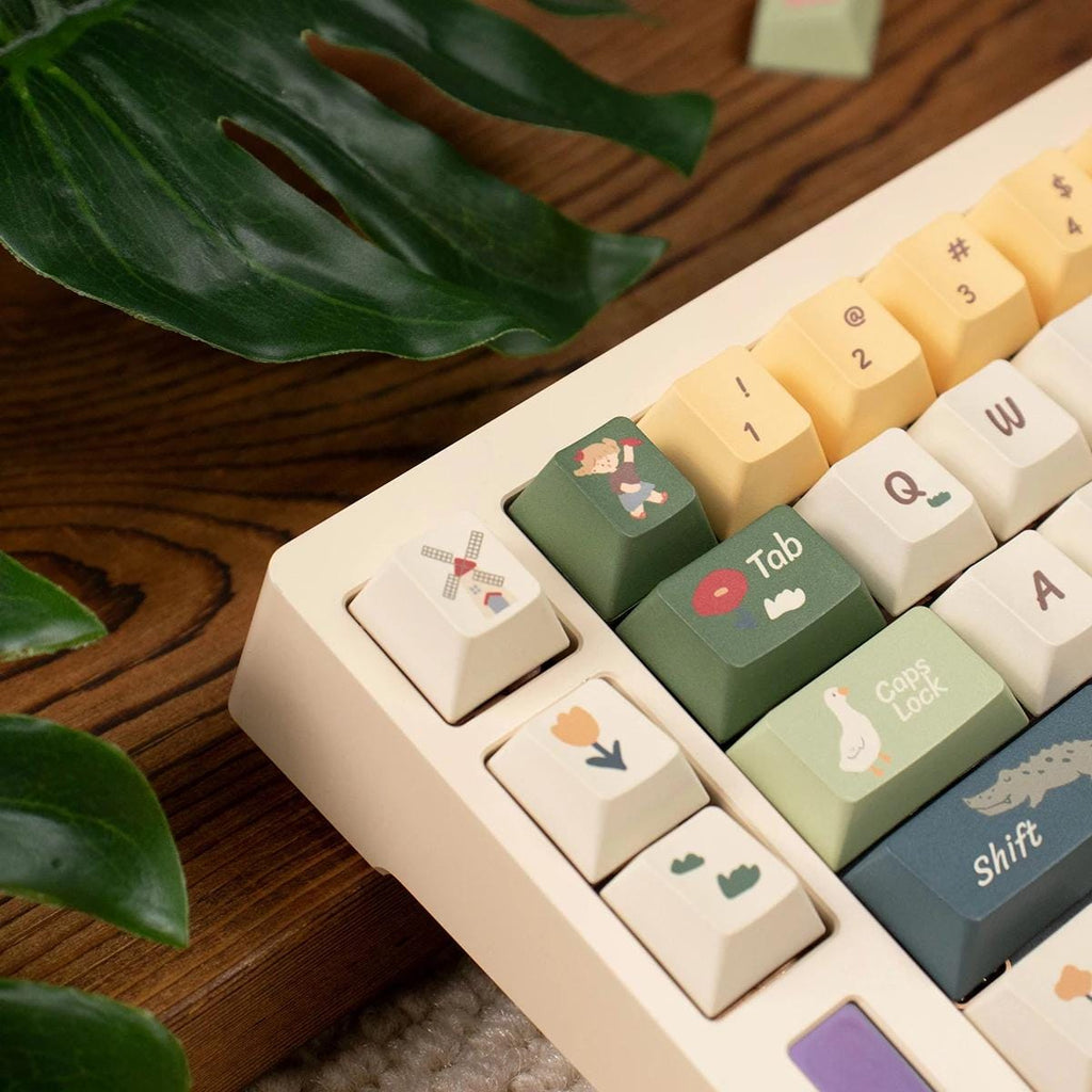 Cute Spring Pasture Theme Artisan Keycap Set