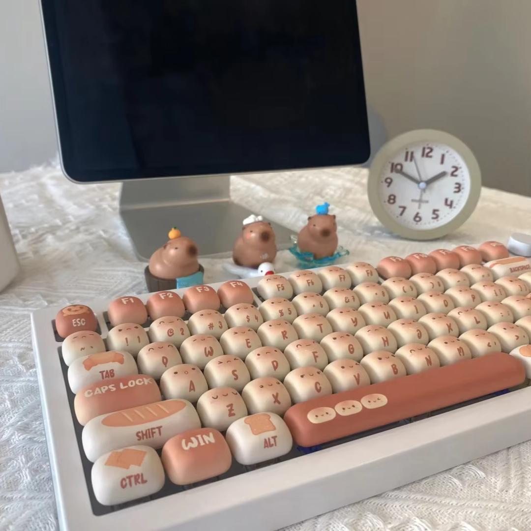 Cute Steamed Bread MOG Profile Keycap Set