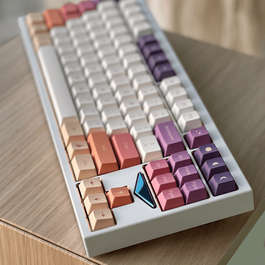 Cute Sunset Theme Gradient Artisan Keycap Set