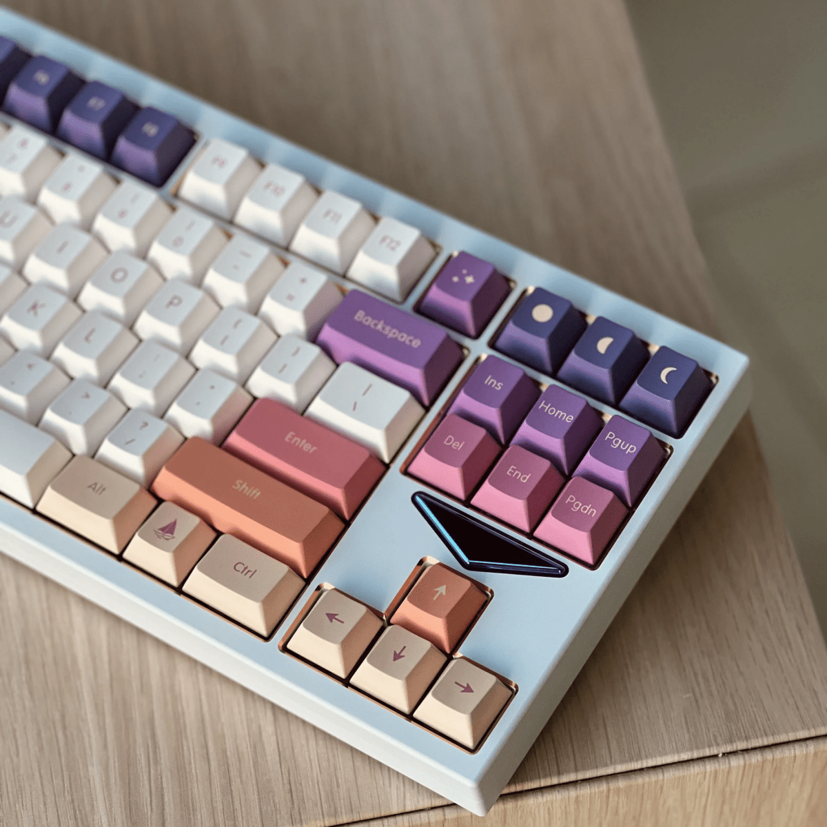 Cute Sunset Theme Gradient Artisan Keycap Set