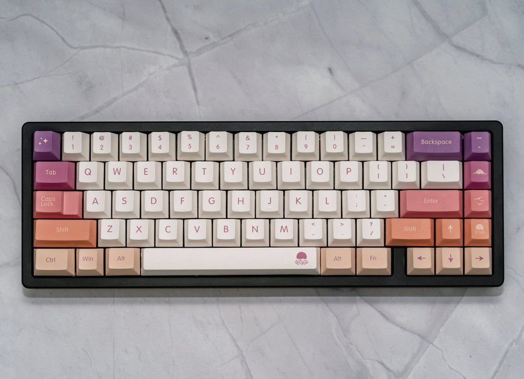 Cute Sunset Theme Gradient Artisan Keycap Set