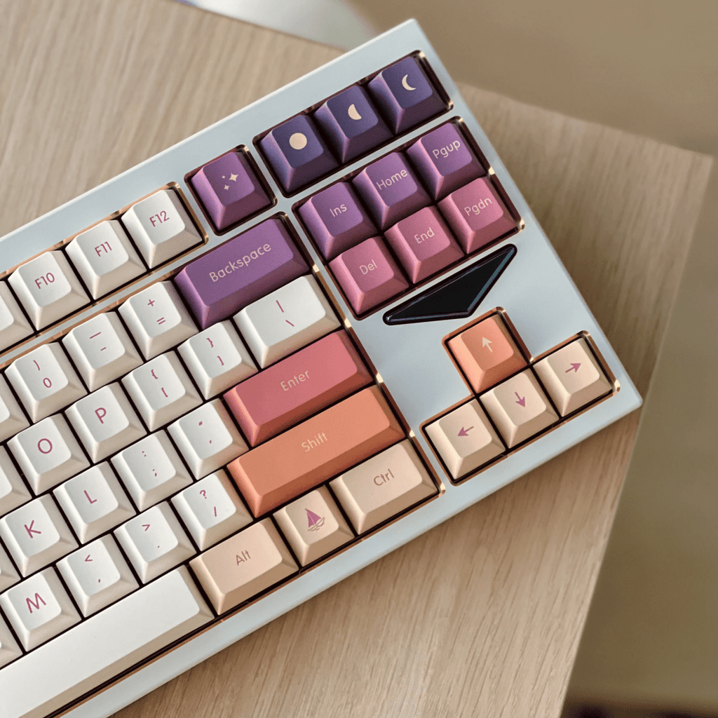 Cute Sunset Theme Gradient Artisan Keycap Set