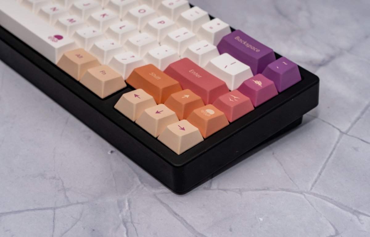 Cute Sunset Theme Gradient Artisan Keycap Set