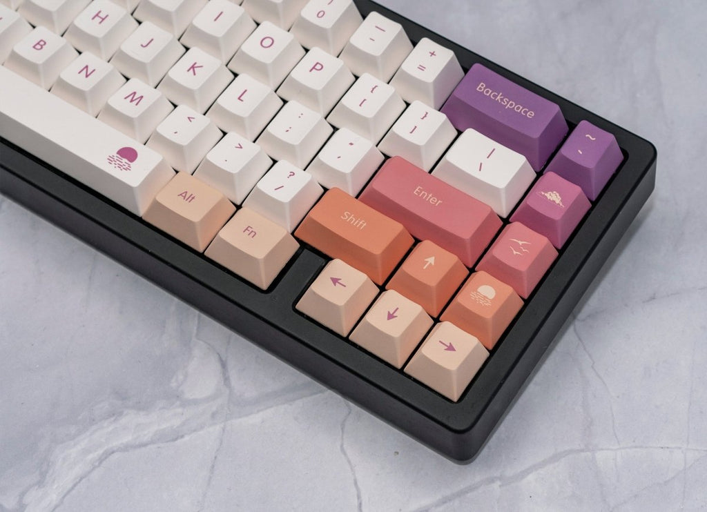 Cute Sunset Theme Gradient Artisan Keycap Set