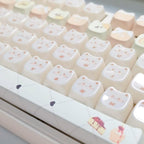 Cute Sweet Cat Bakery Theme Artisan Keycap Set