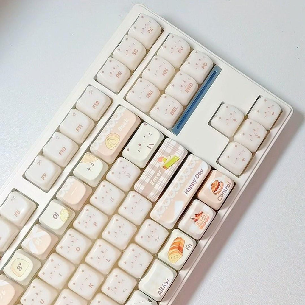 Cute Sweet Cat Bakery Theme Artisan Keycap Set