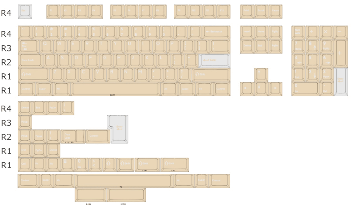 Desert Mirage - Themed Cherry Profile PBT Dye Sub Keycap Set
