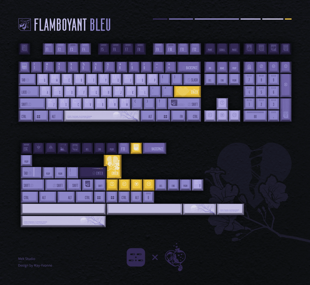 Flamboyant Bleu [Jacaranda] - Themed Keycap Set