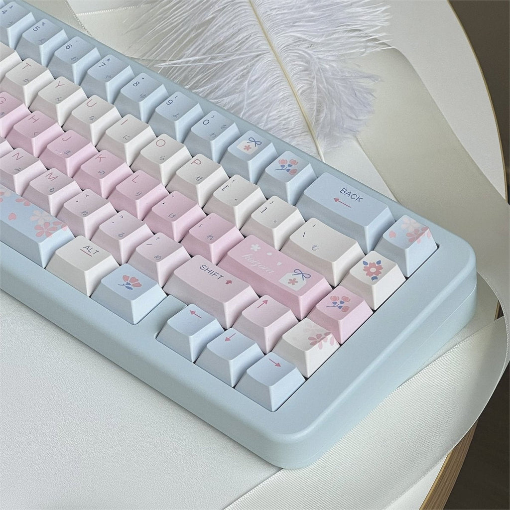 Floral Love Sky - Themed Cute Artisan Keycap Set