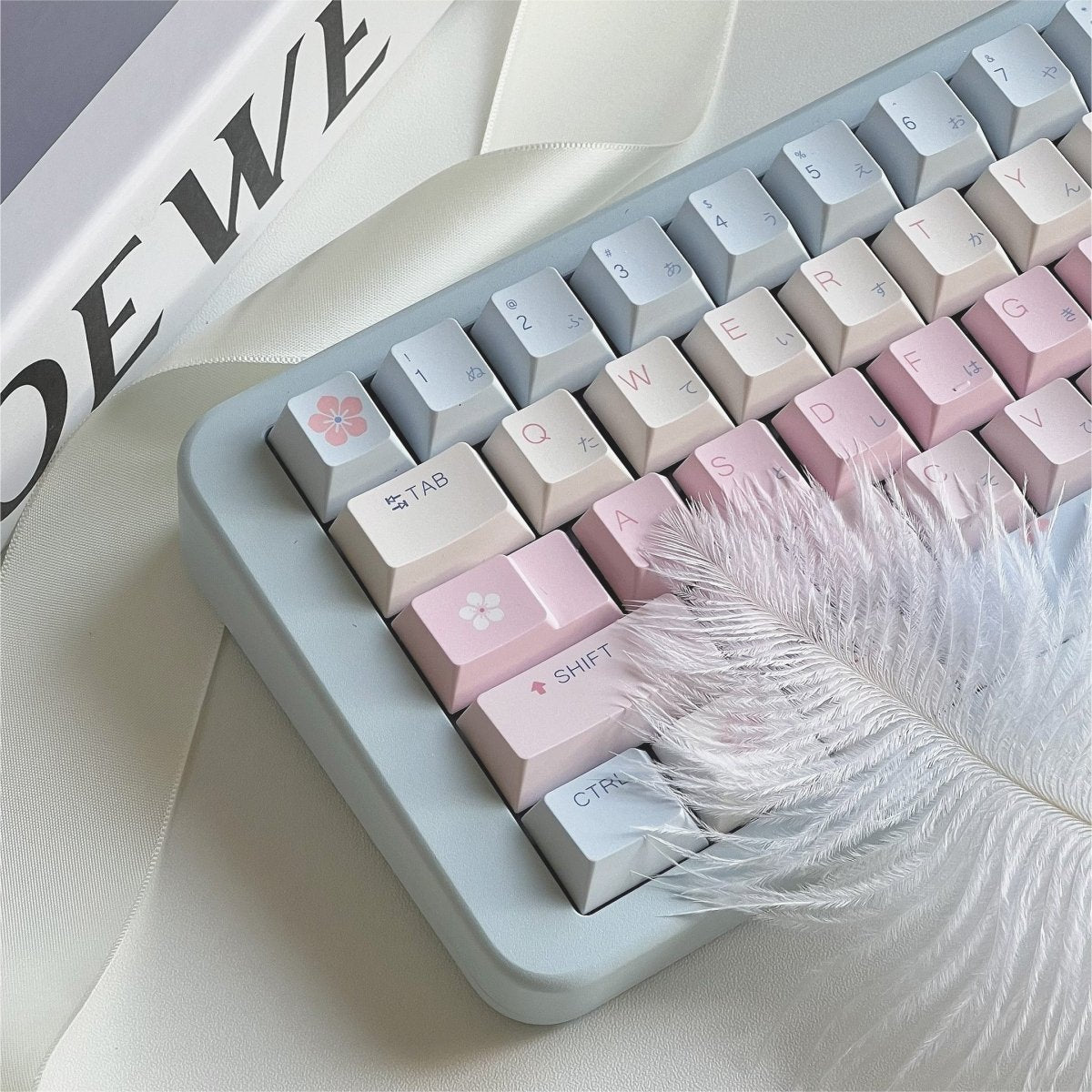 Floral Love Sky - Themed Cute Artisan Keycap Set