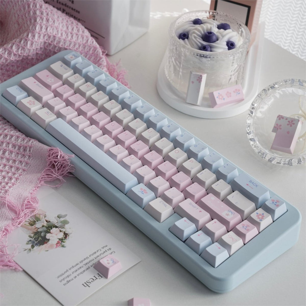 Floral Love Sky - Themed Cute Artisan Keycap Set
