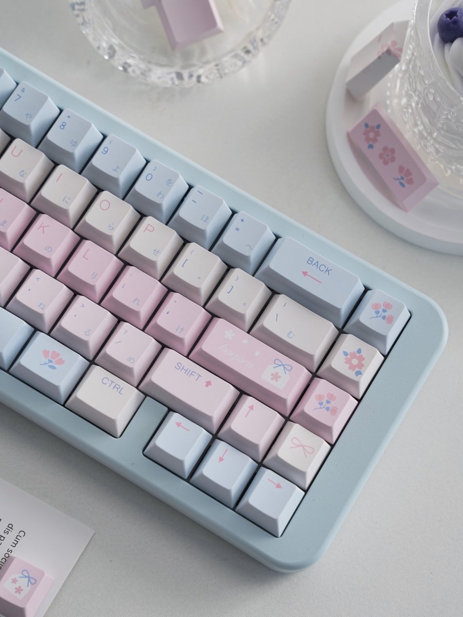 Floral Love Sky - Themed Cute Artisan Keycap Set