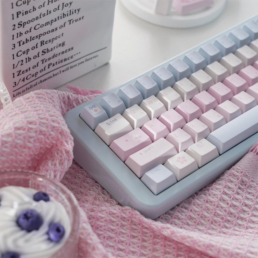 Floral Love Sky - Themed Cute Artisan Keycap Set