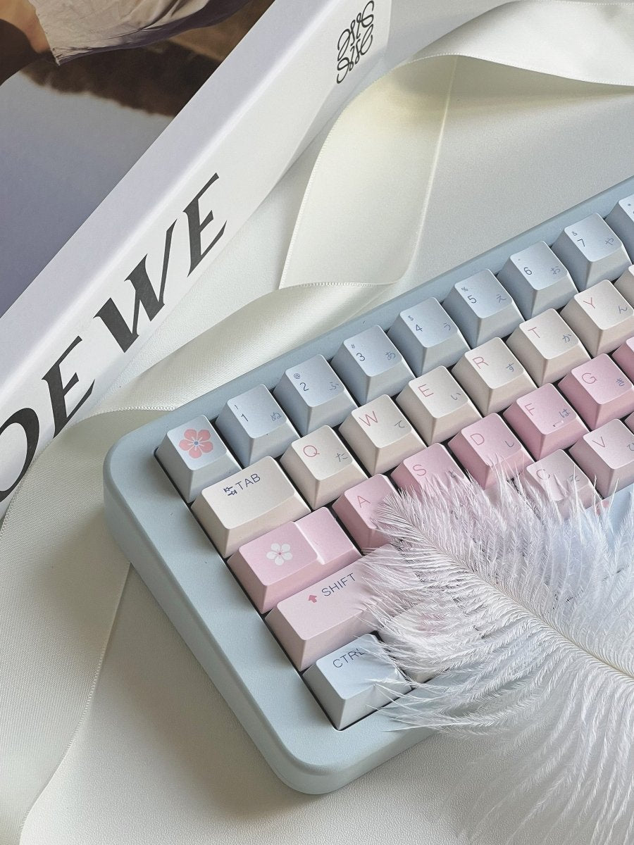 Floral Love Sky - Themed Cute Artisan Keycap Set