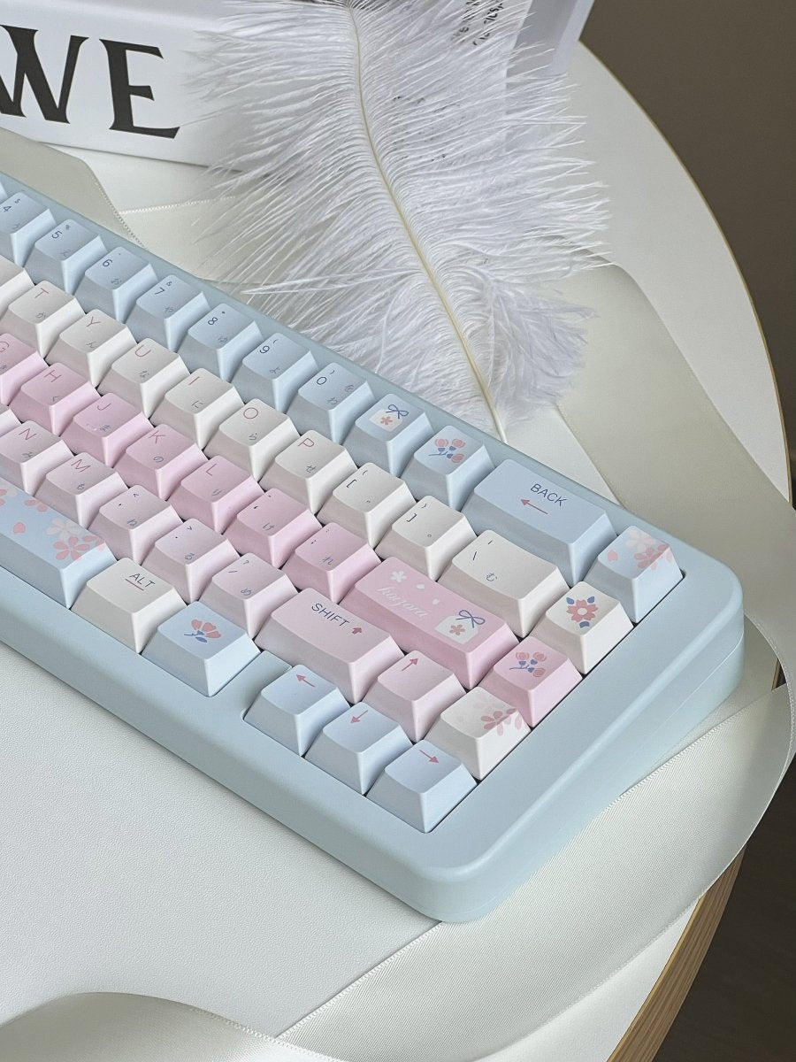 Floral Love Sky - Themed Cute Artisan Keycap Set