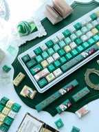 Green Aventurine Theme Anime Keycap Set