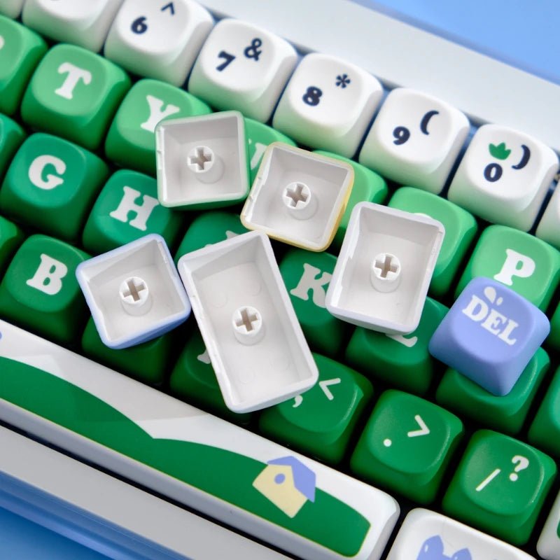 Green Cow Ranch Theme Artisan Keycap Set