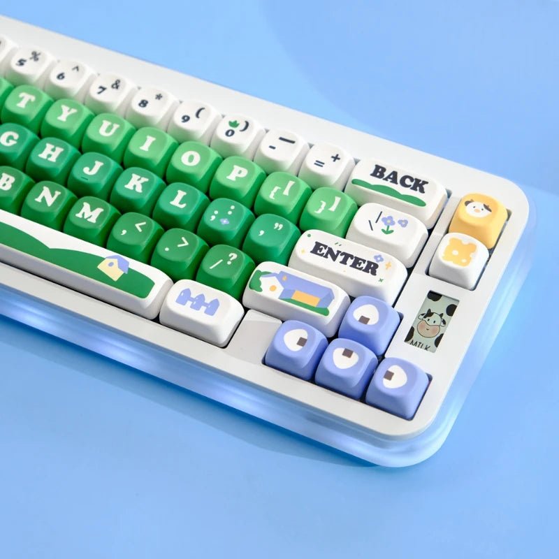 Green Cow Ranch Theme Artisan Keycap Set
