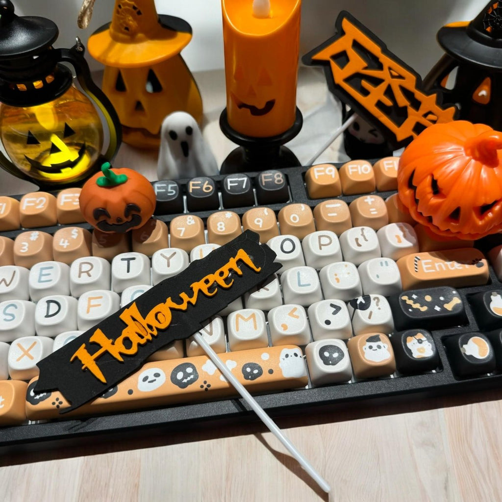 Halloween Pumpkin Ghost Spooky Keycap Set