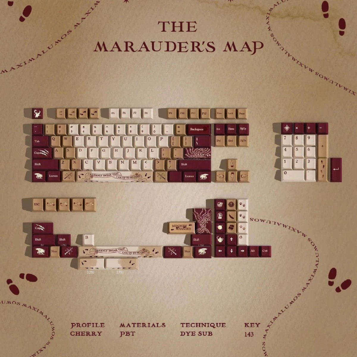 Harry Potter | Marauder’s Map Theme Keycap Set