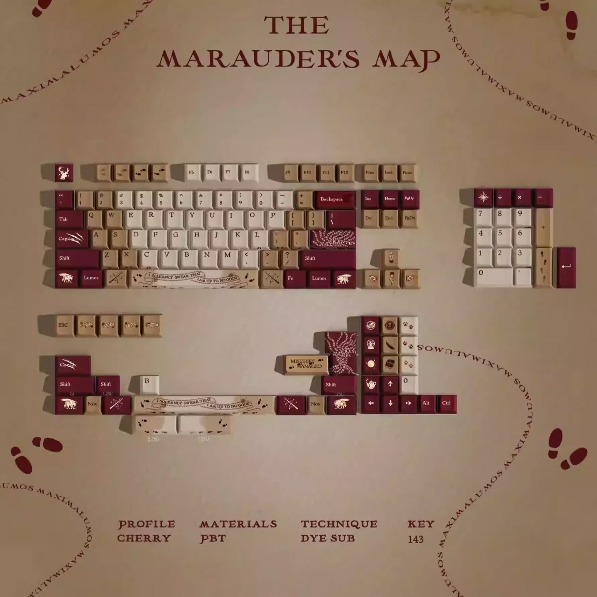 Harry Potter | Marauder’s Map Theme Keycap Set
