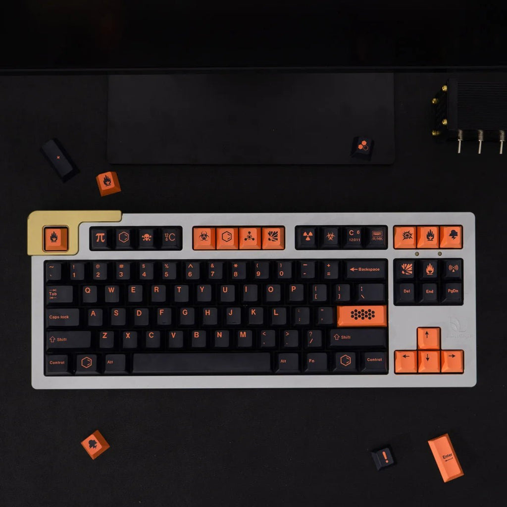 Hazard Core: Industrial Tech Theme Keycap Set