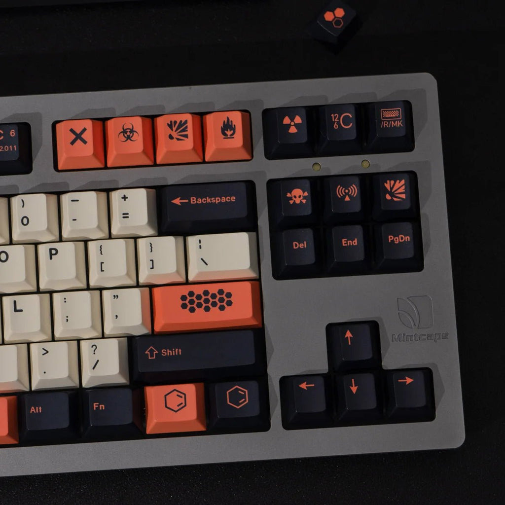 Hazard Core: Industrial Tech Theme Keycap Set