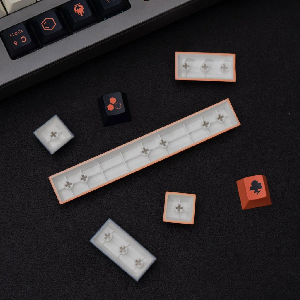 Hazard Core: Industrial Tech Theme Keycap Set