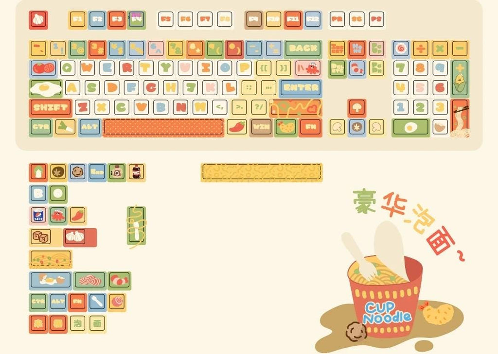 Instant Noodle Theme Keycap Set