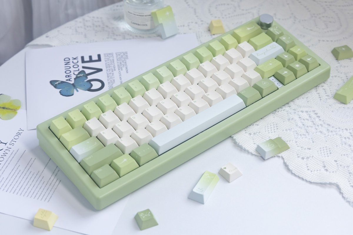 Love Rain - Themed Matcha Green Keycap Set